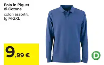 Carrefour Polo in Piquet di Cotone offerta