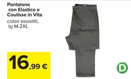 Carrefour Pantalone con Elastico e Coulisse in Vita offerta