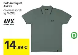 Carrefour Polo in Piquet Avirex offerta