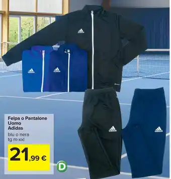 Carrefour Felpa o Pantalone Uomo Adidas offerta