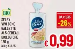 A&O Selex vivi bene gallette ai 5 cereali biologiche offerta