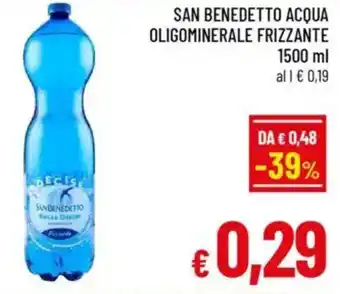 A&O San benedetto acqua oligominerale frizzante offerta