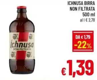 A&O Ichnusa birra non filtrata offerta