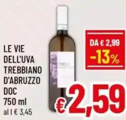 A&O Le vie dell'uva trebbiano d'abruzzo doc offerta