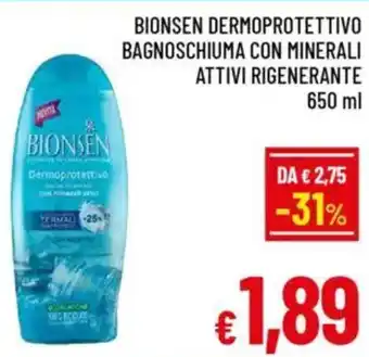 A&O Bionsen dermoprotettivo bagnoschiuma con minerali attivi rigenerante offerta