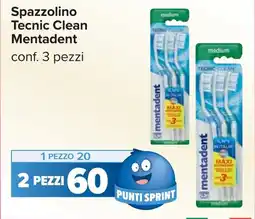 Carrefour Spazzolino Tecnic Clean Mentadent offerta