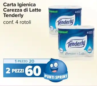 Carrefour Carta Igienica Carezza di Latte Tenderly offerta