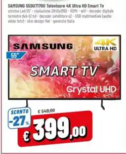 A&O Samsung 55du7170u televisore 4 k ultra hd smart tv offerta