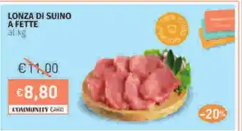 Prezzemolo e Vitale Lonza di suino a fette al kg offerta