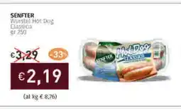 Prezzemolo e Vitale Senfter wurstel hot dog classica offerta