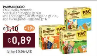 Prezzemolo e Vitale Parmareggio abc della merenda Snack at Formaggio offerta