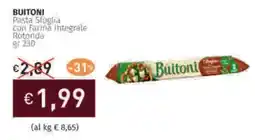 Prezzemolo e Vitale BUITONI Pasta Sfogha con Farma Integrale Rotonda offerta