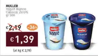 Prezzemolo e Vitale MULLER Yogurt Bianco Classico, Zero offerta