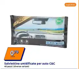 Action Salviettine umidificate per auto C&C offerta