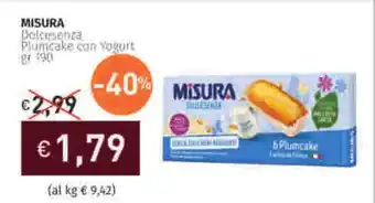 Prezzemolo e Vitale MISURA Plumcake can Yogurt offerta