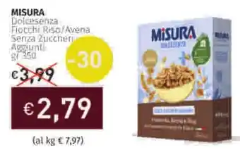 Prezzemolo e Vitale MISURA Dolcesenza Fiocchi Riso/Avena offerta