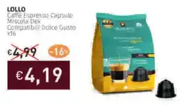 Prezzemolo e Vitale LOLLO Caffe Espresso Capsule Miscela Dek offerta