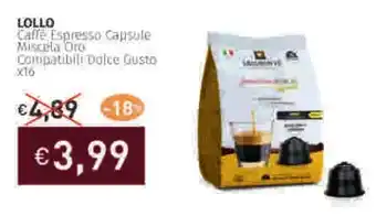 Prezzemolo e Vitale LOLLO Caffe Espresso Capsule Miscela Oro offerta