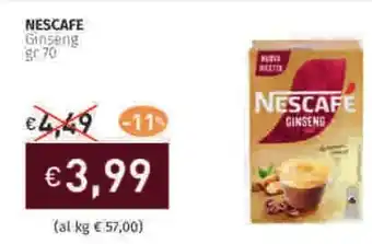 Prezzemolo e Vitale NESCAFE Ginseng offerta