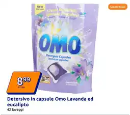 Action Detersivo in capsule Omo Lavanda ed eucalipto offerta