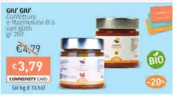 Prezzemolo e Vitale GIỮ GIỮ Confetture e Marmellate Bio vari gusti offerta