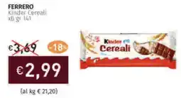 Prezzemolo e Vitale FERRERO Kinder Cereali offerta