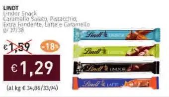 Prezzemolo e Vitale LINDT Lindor Snack Caramello Salato, Pistacchio offerta