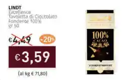 Prezzemolo e Vitale LINDT Excellence Tavoletta di Cioccolato Fandente offerta