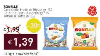 Prezzemolo e Vitale BONELLE Caramelle Frutti di Bosco gr 160 Gelatine Frutti Assurtiti/Toffee al Latte offerta