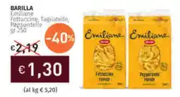 Prezzemolo e Vitale BARILLA Fettuccine Taguatelle Pappardelle offerta