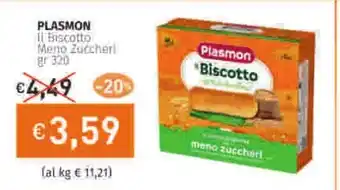 Prezzemolo e Vitale PLASMON il Biscotto meno zuccheri offerta