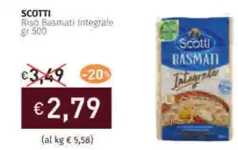 Prezzemolo e Vitale SCOTTI Riso Basmati Integrate offerta