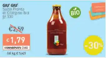 Prezzemolo e Vitale GIỮ GIỮ Salsa Pronta di Ciliegina Bio offerta