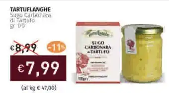 Prezzemolo e Vitale TARTUFLANGHE Sugo Carbonara di Tartufo offerta