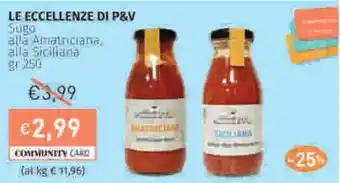 Prezzemolo e Vitale LE ECCELLENZE DI P&V Sugo offerta