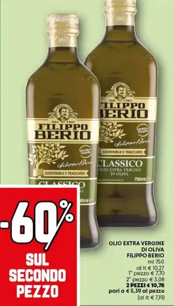 Pam Olio extra vergine di oliva FILIPPO BERIO offerta