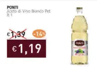 Prezzemolo e Vitale PONTI Aceto di Vino Bianco Pet offerta