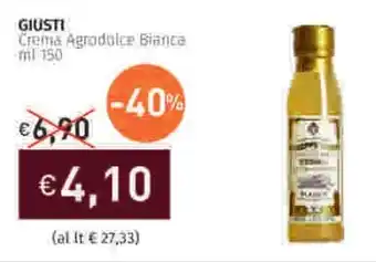 Prezzemolo e Vitale GIUSTI Crema Agrodolce Bianco offerta