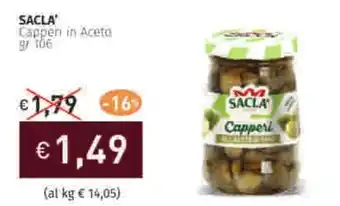 Prezzemolo e Vitale SACLA Capperi in Aceto offerta