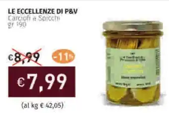 Prezzemolo e Vitale LE ECCELLENZE DI P&V Carciofi Spicch offerta