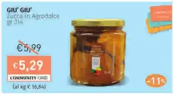 Prezzemolo e Vitale GIỮ GIỮ Zucca in Agrodolce offerta