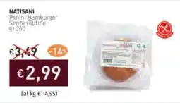 Prezzemolo e Vitale NATISANI Panini Hamburger Senza Glutine offerta