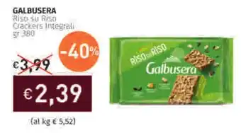 Prezzemolo e Vitale GALBUSERA Riso su Riso Crackers Integrali offerta