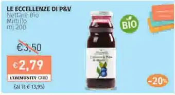 Prezzemolo e Vitale LE ECCELLENZE DI P&V Nettare Bio Mirtillo offerta