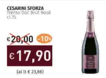 Prezzemolo e Vitale CESARINI SFORZA Trento Doc Brut Rose offerta