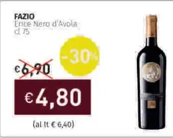 Prezzemolo e Vitale FAZIO Erice Nero d'Avola offerta