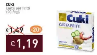 Prezzemolo e Vitale CUKI Carta per Fritti x20 Fogli offerta