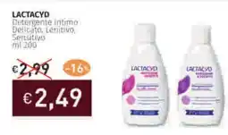 Prezzemolo e Vitale LACTACYD Detergente intimo Delicato, Lenitivo. Sensitive offerta