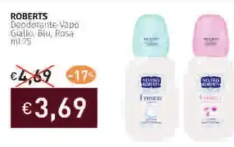 Prezzemolo e Vitale ROBERTS Deodorante Vapo Giallo, Blu, Rosa offerta