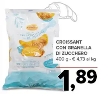 Todis Croissant con granella medi zucchero offerta